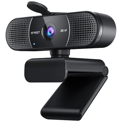 EMEET 1080P Webcam with Microphone, C960 Web Camera, 2 Mics, 90° FOV, USB Type-A & A-to-C Adapter, Plug&Play Computer Camera for Online Calling/Conferencing, Zoom/Skype/Facetime/YouTube, 2025 Version