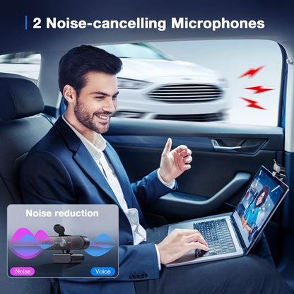 EMEET 1080P Webcam with Microphone, C960 Web Camera, 2 Mics, 90° FOV, USB Type-A & A-to-C Adapter, Plug&Play Computer Camera for Online Calling/Conferencing, Zoom/Skype/Facetime/YouTube, 2025 Version