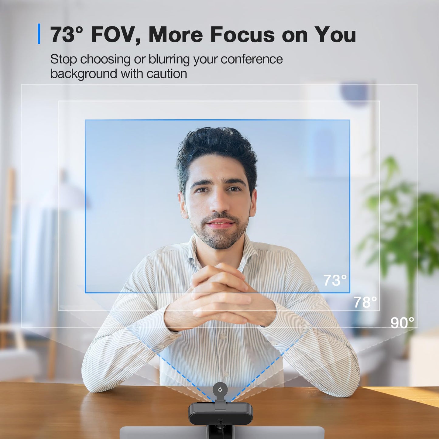 EMEET 1080P Webcam with Microphone, C960 Web Camera, 2 Mics, 90° FOV, USB Type-A & A-to-C Adapter, Plug&Play Computer Camera for Online Calling/Conferencing, Zoom/Skype/Facetime/YouTube, 2025 Version