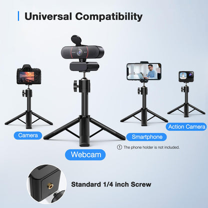 EMEET 1080P Webcam with Microphone, C960 Web Camera, 2 Mics, 90° FOV, USB Type-A & A-to-C Adapter, Plug&Play Computer Camera for Online Calling/Conferencing, Zoom/Skype/Facetime/YouTube, 2025 Version